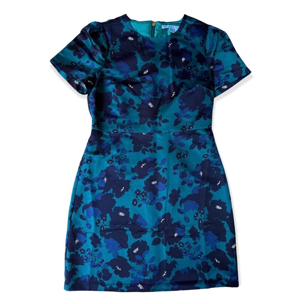 Draper James Cap Sleeve Mini Dress Womens Size 10 Blue Floral